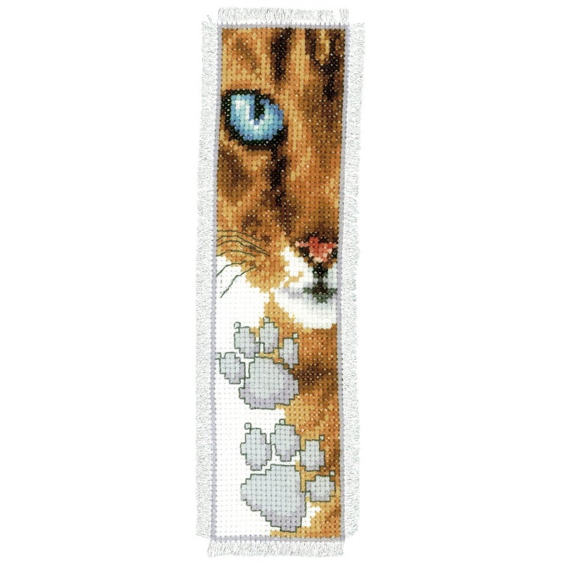 Vervaco Cat Close-Up Bookmark Cross Stitch Kit - Image 2